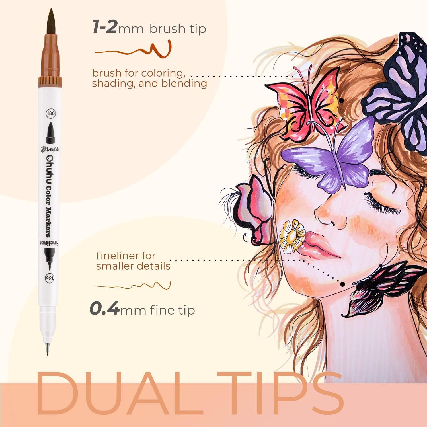 image:imageOhuhu Skin Tone Markers 36 Colors amp Coloring Markers 100 Colors