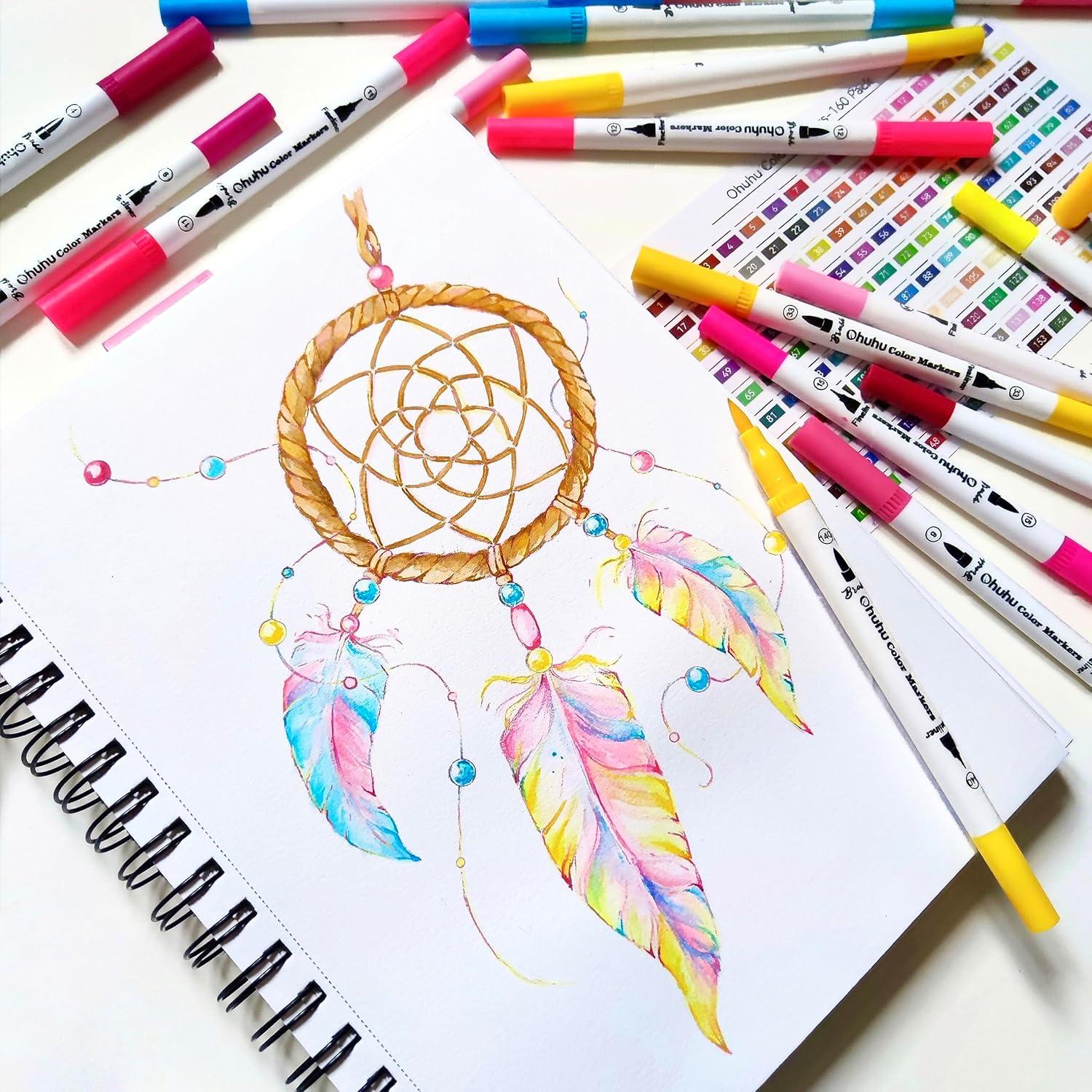 image:imageOhuhu Skin Tone Markers 36 Colors amp Coloring Markers 100 Colors