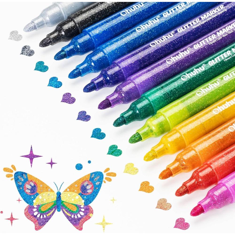 image:imageOhuhu Glitter Markers Mixed Media Pad