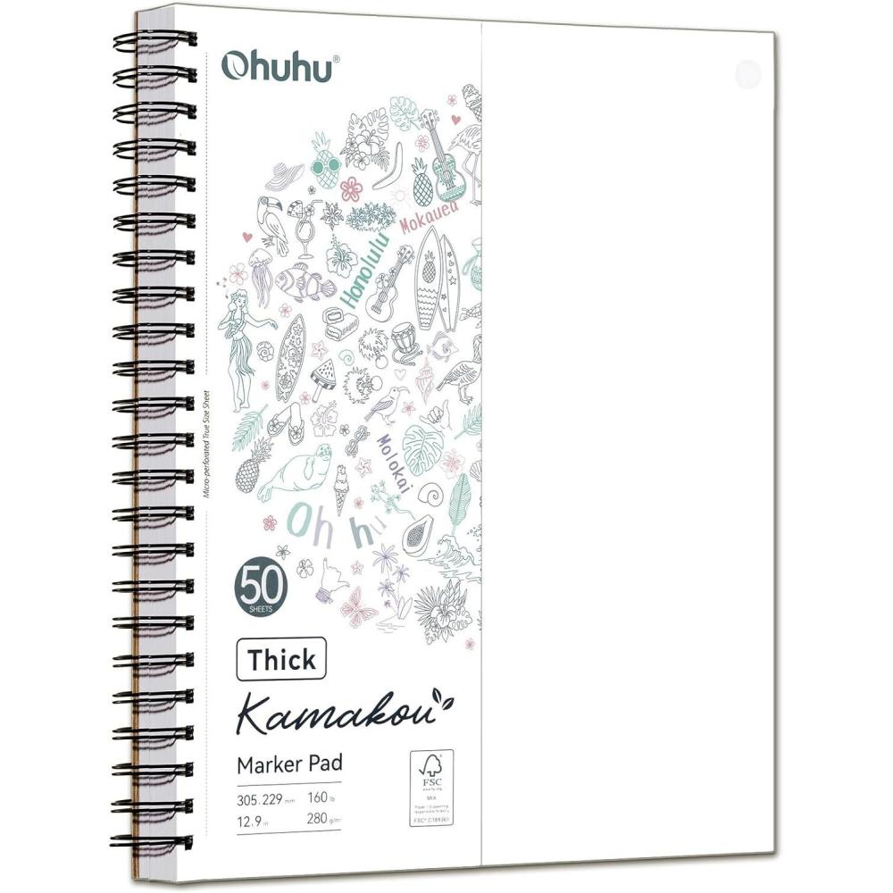 image:imageOhuhu Markers Bleedproof Marker Pad 9x12