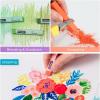 Ohuhu 72 Long Chalk Pastel Set: 72 Pastel Colors Chalk Markers For Artists 4 Fluorescent Colors With 6 Papers Included for Drawing Blending Layering Shading for Adults Beginners