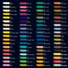 Ohuhu 72 Long Chalk Pastel Set: 72 Pastel Colors Chalk Markers For Artists 4 Fluorescent Colors With 6 Papers Included for Drawing Blending Layering Shading for Adults Beginners