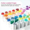 Ohuhu Alcohol Markers Mini Brush & Slim Broad Tips 60 Colors + Blender for Coloring Books Water-based Markers