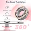 Ohuhu Cake Stand, Aluminium 12”Cake Turntable Decorating Bakery Supplies – BPA-Free Frosting Spinner Rotating Revolving Lazy Susan Perfect Gifts(Pink)