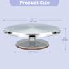 Ohuhu Cake Stand, Aluminium 12”Cake Turntable Decorating Bakery Supplies – BPA-Free Frosting Spinner Rotating Revolving Lazy Susan Perfect Gifts(Silver)