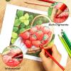 Ohuhu Colored Pencils: 72 Oil-based Drawing Pencils for Coloring Portrait Sketching Landscape Skin Tone Markers 36 Colors: Dual Tip Brush and Fineliner Markers