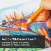 Ohuhu Colored Pencils: 72 Oil-based Drawing Pencils for Coloring Portrait Sketching Landscape Skin Tone Markers 36 Colors: Dual Tip Brush and Fineliner Markers