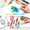 Ohuhu Fineliners Drawing Pen + Mix Media Pad, 8.3″×8.3″ Mixed Media Art Sketchbook