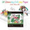 Ohuhu Markers 48 Colors & Coloring Book & Marker 100 Colors