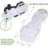 Ohuhu Metal Lawn Aerator Shoes, Upgraded Aluminum Aerating Shoe with 2.2″ Durable Spikes, Free-Installation Spiked Sandals with Stainless Steel Shovel for Yard Patio Garden Grass