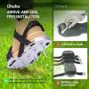 Ohuhu Metal Lawn Aerator Shoes, Upgraded Aluminum Aerating Shoe with 2.2″ Durable Spikes, Free-Installation Spiked Sandals with Stainless Steel Shovel for Yard Patio Garden Grass