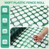 Ohuhu Plastic Garden Fence Roll, 4’x100’/10.7 lbs Reusable Netting Plastic Safety Fence Roll, Temporary Pool Fencing Snow Fence, Construction Fencing Poultry Fence for Deer Rabbits Chicken Dogs