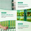 Ohuhu Plastic Garden Fence Roll, 4’x100’/10.7 lbs Reusable Netting Plastic Safety Fence Roll, Temporary Pool Fencing Snow Fence, Construction Fencing Poultry Fence for Deer Rabbits Chicken Dogs