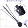 Ohuhu Snow Shovel for Driveway: 2026 Upgraded Heavy Duty Adjustable Angle Wheeled Metal Snow Shovels with 30″x12″ Large Blade for Snow Removal, Snow Pusher with Wheels Efficient Remove Tool