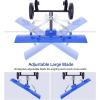 Ohuhu Snow Shovel for Driveway: 2026 Upgraded Heavy Duty Adjustable Angle Wheeled Metal Snow Shovels with 30″x12″ Large Blade for Snow Removal, Snow Pusher with Wheels Efficient Remove Tool