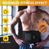 Ohuhu Waist Trimmer, Adjustable Neoprene Ab Trainer Belt for Back Support, Sweat Band Waist Trainer for Training & Workouts, Sweat Enhancer, Fits Up to 44 Inches for Men & Women Black (Large)