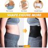 Ohuhu Waist Trimmer, Adjustable Neoprene Ab Trainer Belt for Back Support, Sweat Band Waist Trainer for Training & Workouts, Sweat Enhancer, Fits Up to 44 Inches for Men & Women Black (Large)