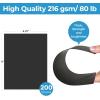 Ohuhu White Cardstock Thick Paper 200 Sheets – 8.5″ x 11″ Heavyweight 80 lb/216 gsm Card Stock for Crafts and DIY Card Making(Black)