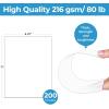 Ohuhu White Cardstock Thick Paper 200 Sheets – 8.5″ x 11″ Heavyweight 80 lb/216 gsm Card Stock for Crafts and DIY Card Making(White)