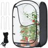 Ohuhu 36” Garden Mesh Plant Cover, 2 Pack Pop Up Plant Protector Strawberry Cover Garden Net Cage Wind Protection for Plants Outdoor with Storage Bag 24 x 24 x 36 Inches(1)