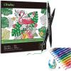 Ohuhu Coloring Book 36-sheet with Coloring Markers & Glitter Markers