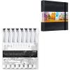Ohuhu Fineliners Drawing Pen + Mix Media Pad, 8.3″×8.3″ Mixed Media Art Sketchbook