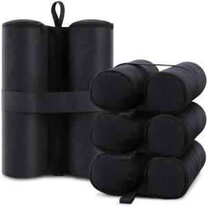 4-Pack Canopy Weights Sand Bags for Canopy Tent, Ohuhu Heavy Duty Weight Bags Sandbag for Pop Up Canopy Tents, Gazebo Weights for Instant Outdoor Sun Shelter Canopy Legs (Bag Only, Sand Not Included)(4 Pack)