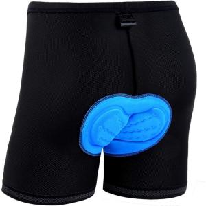 Ohuhu Padded Bike Shorts for Men 3D Padding Mens Cycling Biking Underwear(Black)