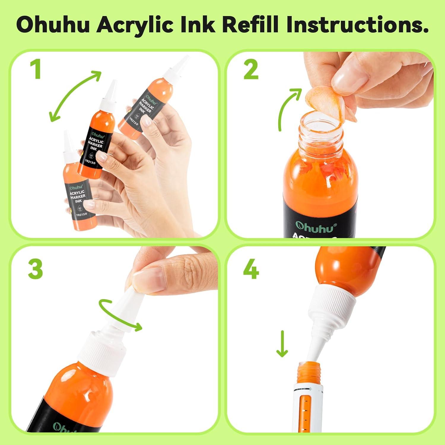image:imageOhuhu Acrylic Marker Ink Refill for Mauna Kea amp Hanauma SeriesBV010
