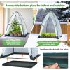 Green House for Outside Heavy Duty, Ohuhu Portable Walk-in Winter Greenhouse with Thick PE Bubble Cover – Small Greenhouses Outdoor for Plants Winter Protection