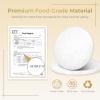 Ohuhu 10 Inch Cake Boards 2 Pack, 1/2 Inch Extra Thick Round Cake Drum, Marble Pattern Greaseproof & Sturdy Corrugated Cardboard, Wrapped Edges Cake Base for Multi-Layered Cakes, Weddings, Birthdays(White)
