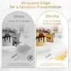 Ohuhu 10 Inch Cake Boards 2 Pack, 1/2 Inch Extra Thick Round Cake Drum, Marble Pattern Greaseproof & Sturdy Corrugated Cardboard, Wrapped Edges Cake Base for Multi-Layered Cakes, Weddings, Birthdays(White)