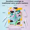 Ohuhu Acrylic Paint Markers Brush Tip Top Pump 36 Colors Paint Pens Excellent Coverage Acrylic Markers Waterproof Lightfast for Rock Painting 3D Prints Egg Wood Glass Ceramic DIY Crafts – Waikiki