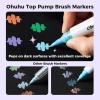Ohuhu Acrylic Paint Markers Brush Tip Top Pump 36 Colors Paint Pens Excellent Coverage Acrylic Markers Waterproof Lightfast for Rock Painting 3D Prints Egg Wood Glass Ceramic DIY Crafts – Waikiki