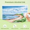 Ohuhu Alcohol Markers Extra Wide Broad Tip – Refillable Ink- 6 Colors of Tropical Vintage – 1-18mm Nib Calligraphy Markers for Poster Design Renderings Large Areas Coloring Molokai Series(Halcyon Oasis)
