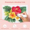 Ohuhu Alcohol Markers Extra Wide Broad Tip – Refillable Ink- 6 Colors of Tropical Vintage – 1-18mm Nib Calligraphy Markers for Poster Design Renderings Large Areas Coloring Molokai Series(Tropical Vintage)
