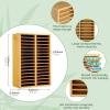 Ohuhu Bamboo Marker Organizer, Wooden Desktop Storage Hold 126 Markers, Pens, Pencils, Art Brushes Stationary Organizer Pencil Holder with 18 Compartments for Home, Classroom, Office Decor(Rounded Corner Hold 224 Markers)
