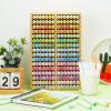 Ohuhu Bamboo Marker Organizer, Wooden Desktop Storage Hold 126 Markers, Pens, Pencils, Art Brushes Stationary Organizer Pencil Holder with 18 Compartments for Home, Classroom, Office Decor(Rounded Corner Hold 224 Markers)