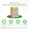 Ohuhu Bamboo Marker Organizer, Wooden Desktop Storage Hold 126 Markers, Pens, Pencils, Art Brushes Stationary Organizer Pencil Holder with 18 Compartments for Home, Classroom, Office Decor(Right Angle Hold 224 Markers)