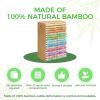 Ohuhu Bamboo Marker Organizer, Wooden Desktop Storage Hold 126 Markers, Pens, Pencils, Art Brushes Stationary Organizer Pencil Holder with 18 Compartments for Home, Classroom, Office Decor(Rounded Corner Hold 224 Markers)
