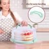 Ohuhu Cake Carrier with Lid and Handle, BPA-Free 10 inch Cake Cheesecake Container, Pie Carrier – Cupcake Container with Lid and 2 Handles
