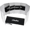Ohuhu Wood Burning Camp Stoves + 10 Plates Camp Stove Windscreen for Camping Picnic, Backpacking, Cooking