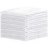 Ohuhu Handkerchiefs for Men, 100% Soft Cotton Hankerchief Machine Wash White Pocket Square for Suit – 16” x 16” Mens Hankie(12)