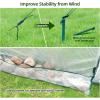 Ohuhu Portable Tunnel Greenhouse Outdoor: Heavy Duty Small Walk in Green House with Mesh Windows, Reinforced Metal Base Durable Plastic PE Cover for Outside, Free Tool to Install, 5.9×5.9×6.6 FT(White)