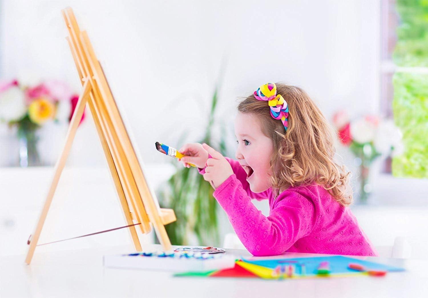 image:image14 AFrame Painting Easels 6Pack Ohuhu 14 Inches Tall Display Stand Tabletop Art Easel Set Mini Wood Painting Easels for Kids Children Artist Student Classroom Table Top Display Back To School Art