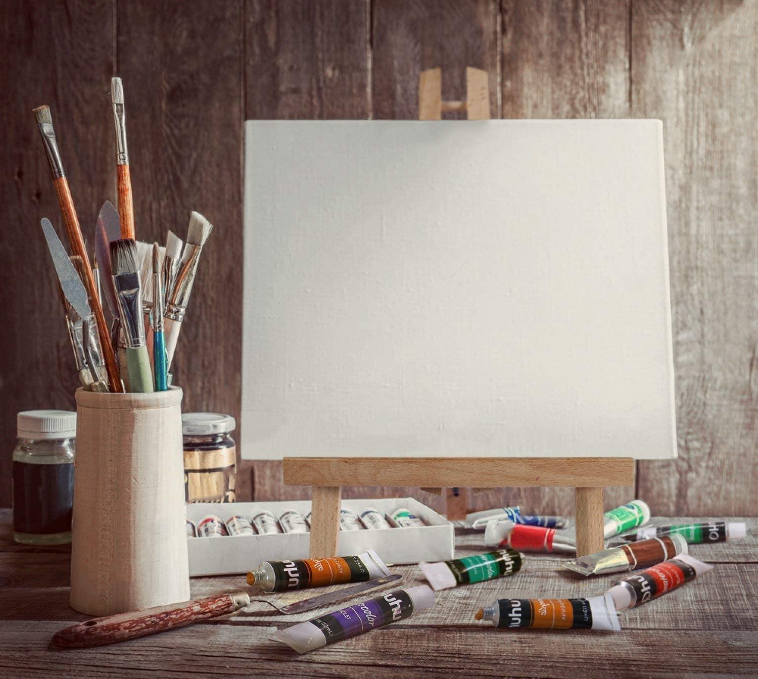 image:image14 AFrame Painting Easels 6Pack Ohuhu 14 Inches Tall Display Stand Tabletop Art Easel Set Mini Wood Painting Easels for Kids Children Artist Student Classroom Table Top Display Back To School Art