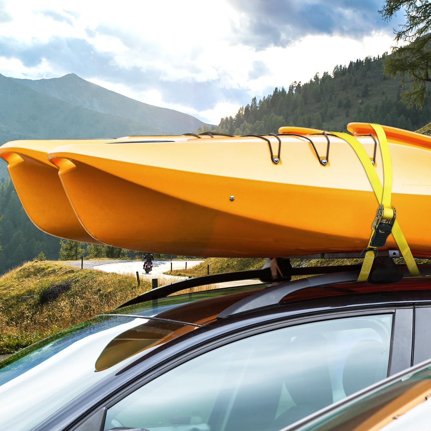 image:imageOhuhu Ratchet Tie Down Straps 16Pack 8Pack Black 8Pack Yellow