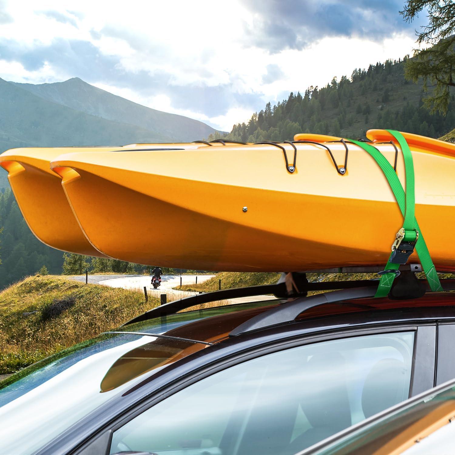 image:imageOhuhu Ratchet Tie Down Straps 16Pack 8Pack Orange 8Pack Green