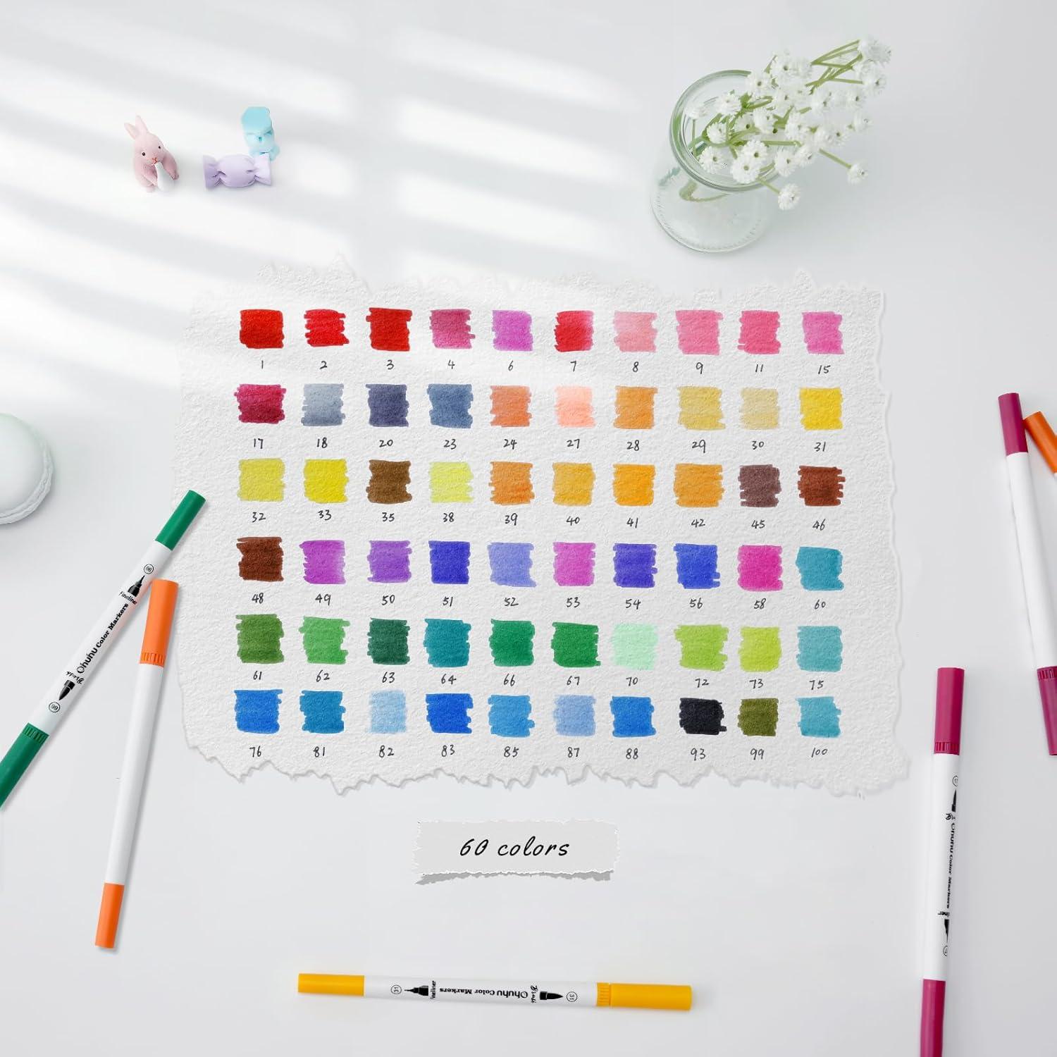 image:imageOhuhu Skin Tone Markers 36 Colors amp Coloring Markers 60 Colors