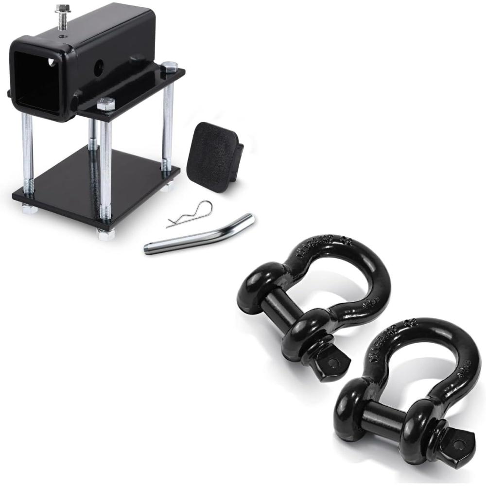 image:imageOhuhu Bolton RV Bumper Hitch Receiver Adapter D Ring Shackles